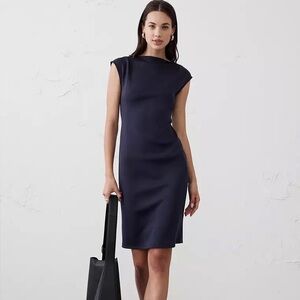 Banana Republic Navy Blue Midi Dress